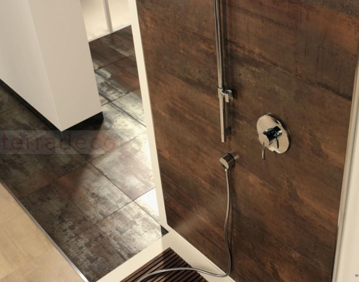 Tonalne płytki metalizowane Tau Corten A 60x60